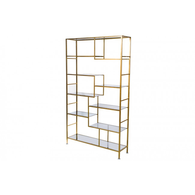 Metal shelf Belinda, golden, 195x115x30cm