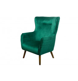 Armchair Dartford, velvet, green, 100x75x83cm, seat height 40cm