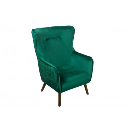 Armchair Dartford, velvet, green, 100x75x83cm, seat height 40cm