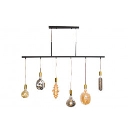 Подвесной светильник Raya Black, с лампочками в комплекте, E27 6x60W(max),135x142cm
