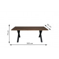 Dining table Venice, oak wood, 200x95cm H74cm