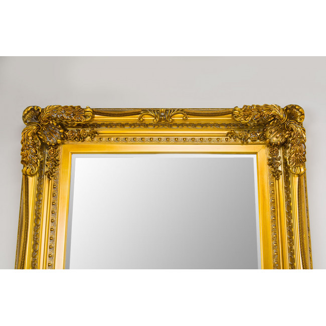 Wall mirror Imatra, antique gold colour, 90x180cm