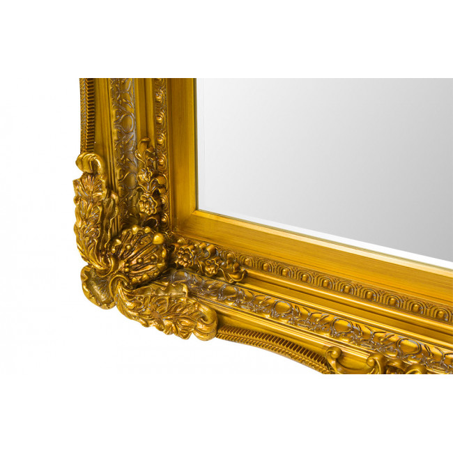 Wall mirror Imatra, antique gold colour, 90x180cm