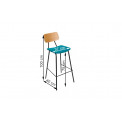 Bar chair Ataki, H100x40cm, seat height 75cm