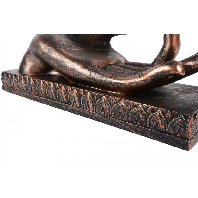 Buddha hand with tealight holder, brown, 32x19x15cm