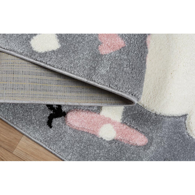 Kids carpet Amigo, grey/pink, 120x170cm