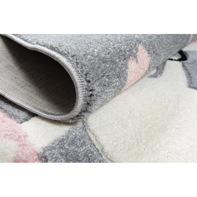 Kids carpet Amigo, grey/pink, 120x170cm