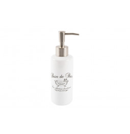 Soap dispenser, white,  H21cm, D6cm