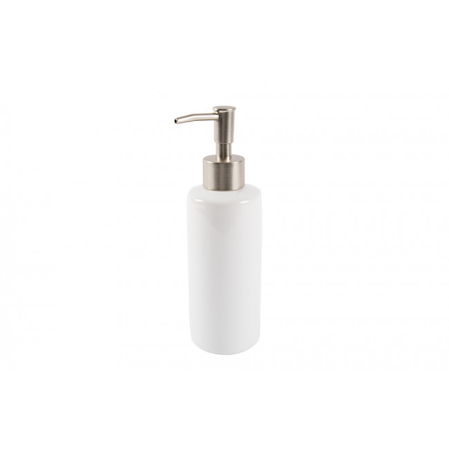 Soap dispenser, white,  H21cm, D6cm