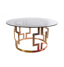 Coffee table Moro, smoked glass D90x44.5cm