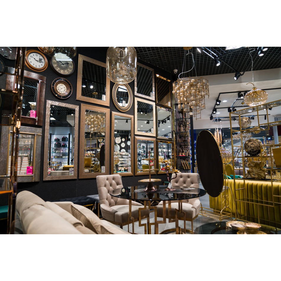 Coffee table Moro, smoked glass D90x44.5cm