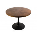 Dining table Torino, walnut wood veneer, D100xH76cm