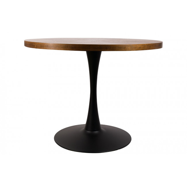 Dining table Torino, walnut wood veneer, D100xH76cm