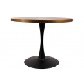 Dining table Torino, walnut wood veneer, D100xH76cm