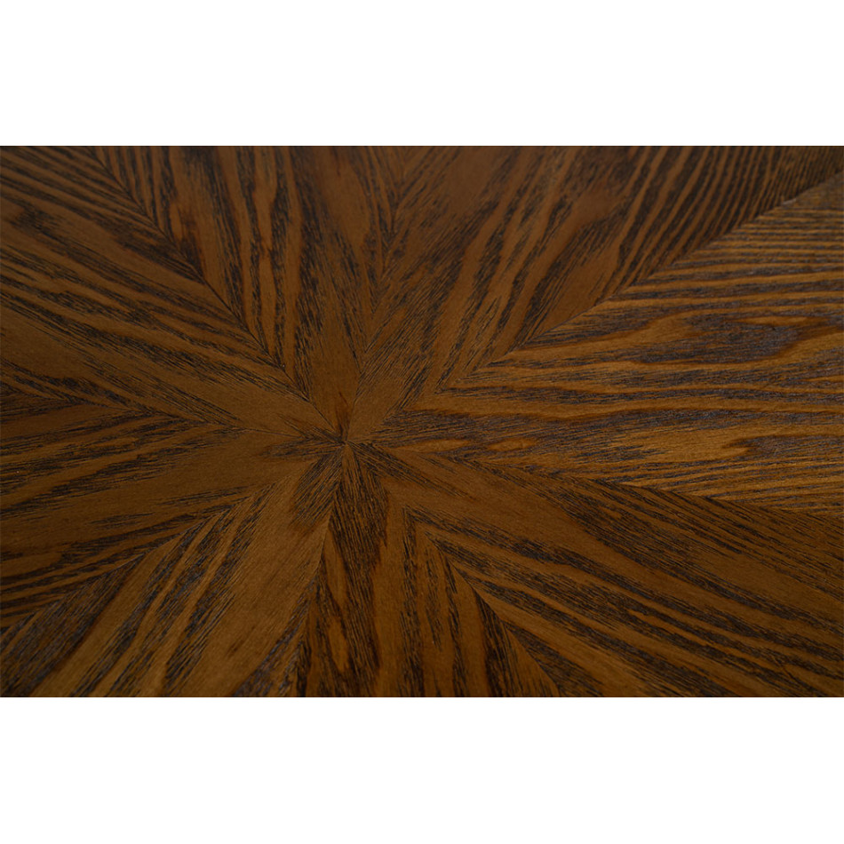 Dining table Torino, walnut wood veneer, D100xH76cm