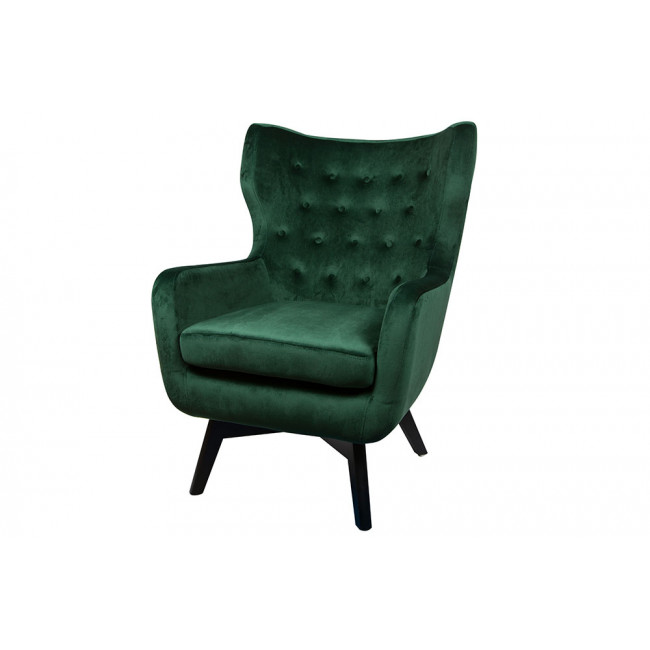 Armchair Dunkel, dark green, H103x76x80cm, seat height 50cm