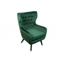 Armchair Dunkel, dark green, H103x76x80cm, seat height 50cm