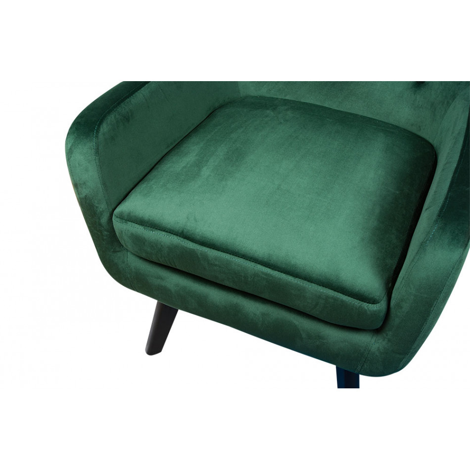 Armchair Dunkel, dark green, H103x76x80cm, seat height 50cm