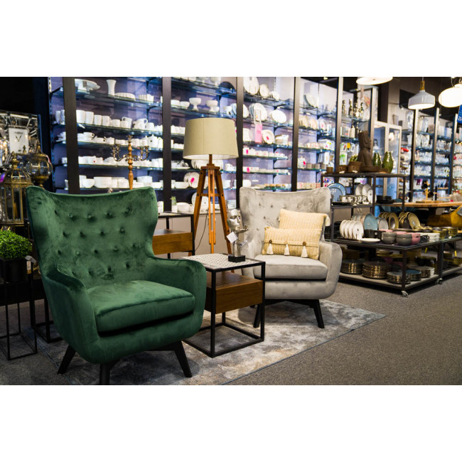 Armchair Dunkel, dark green, H103x76x80cm, seat height 50cm