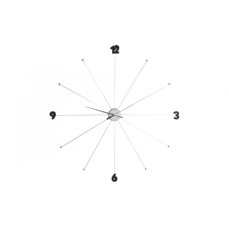 Wall clock Like Umbrella Chrome, D-100x6cm