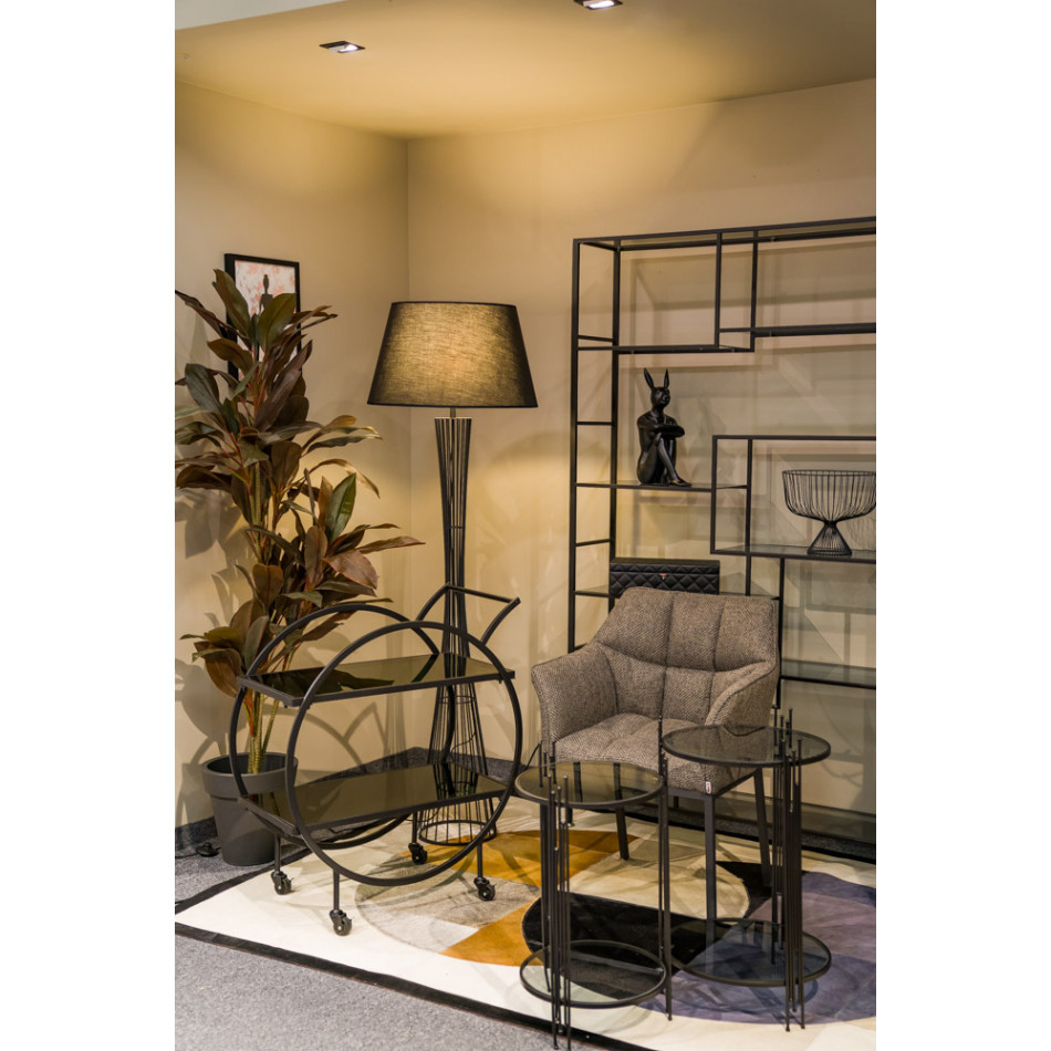 Напольный светильник Sower, черный, E27 60W, H160xD50cm