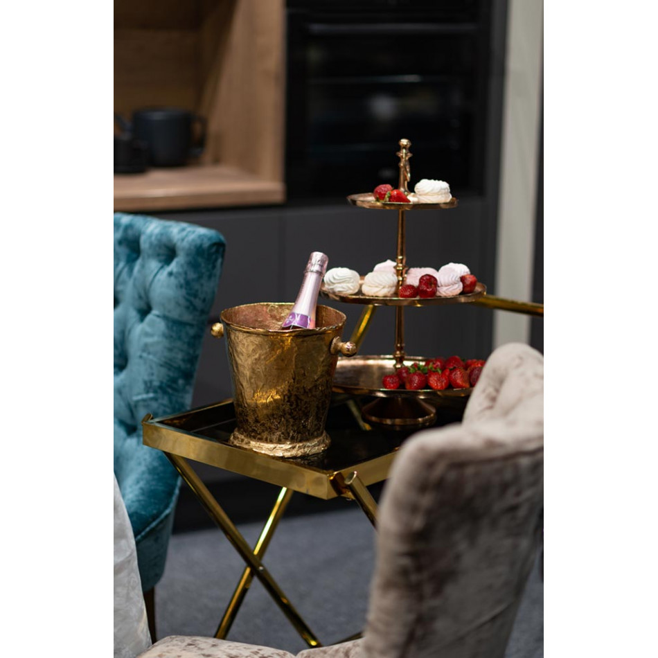 Wine cooler, gold colour, H22.5cm, D28.5cm