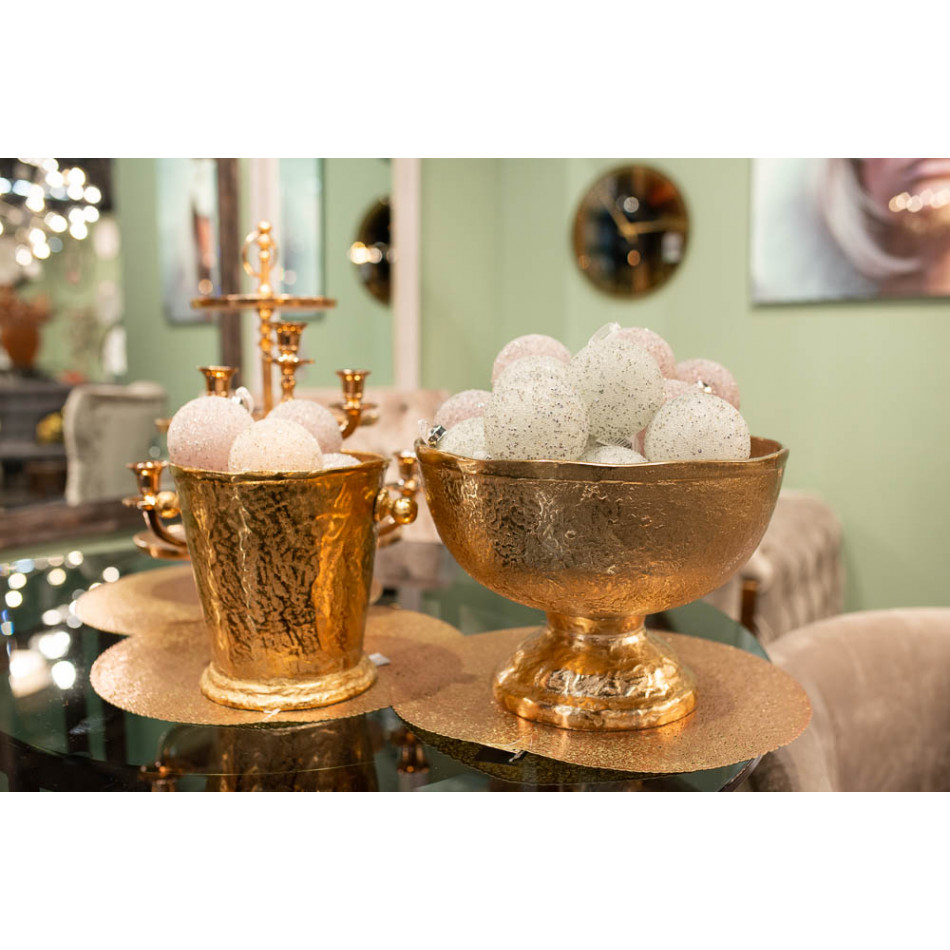 Wine cooler, gold colour, H22.5cm, D28.5cm