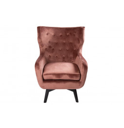 Armchair Dunkel, old pink color, H103x76x80cm, seat height 50cm