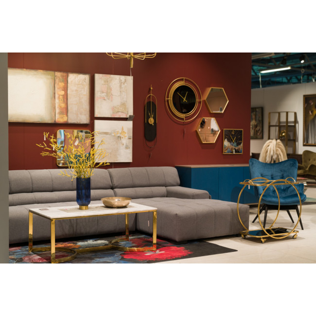 Барный столик на колесах Bogajo, золотистый, 71.5x39x72.5cm