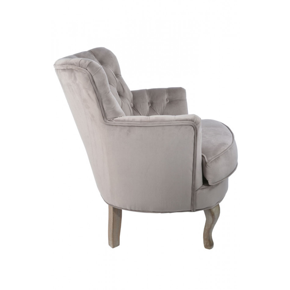 Accent chair Rockfort, taupe, 53x70x74.5cm, seat height 44cm