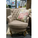 Accent chair Rockfort, taupe, 53x70x74.5cm, seat height 44cm