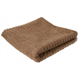 Bamboo towel Stripe, 50x100cm, warm taupe colour, 550g/m2