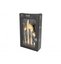 Cutlery set 16 pc Inox Gold