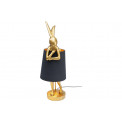 Table lamp Rabbit, golden/black, H68x26x23cm