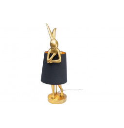 Table lamp Rabbit, golden/black, H68x26x23cm