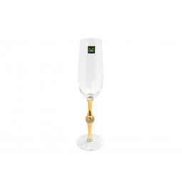 Champagne glass Metallic Gold H26.5 cm, D 4.5 cm, 200ml