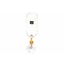 Champagne glass Metallic Gold H26.5 cm, D 4.5 cm, 200ml