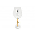 Red wine glass Metallic Gold  H 25 cm, D 7 cm, 550ml