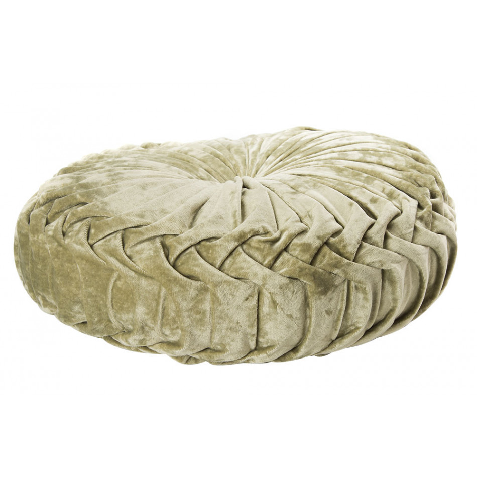 Decorative pillow Saksija 12 olive, velvet, D40cm