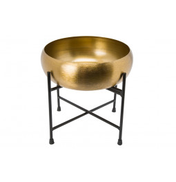 Decorative bowl on stand Lindi, matt brass,24x25x25cm