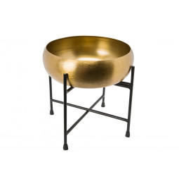 Decorative bowl on stand Lindi, matt brass,37x37x23cm