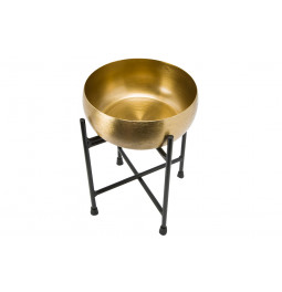 Decorative bowl on stand Lindi 41479,matt brass,25.5x25.5x23