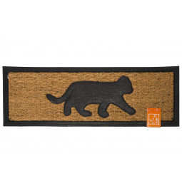 Rubber doormat/cocos Cat, 25x75x0.9cm