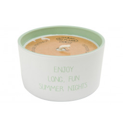 Outdoor candle Enjoy long fun summer, 9x9x5cm