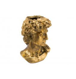 Decorative flower pot Hallen, gold, 21.5x18.5x29cm