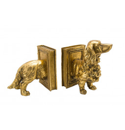 Bookend Dog, gold, 38x12x21.6cm