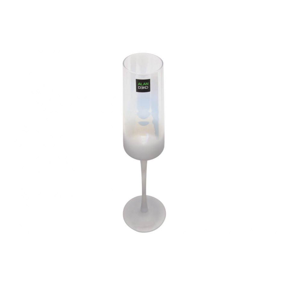 Champagne glass Simona grey, H26.5D7.0cm, 220ml