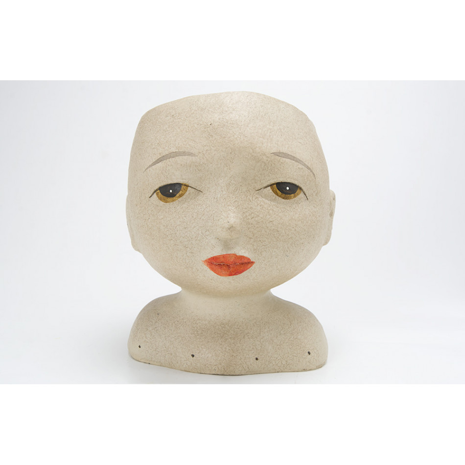 Decorative flower pot Avatar girl II, cream, 20x19x22cm