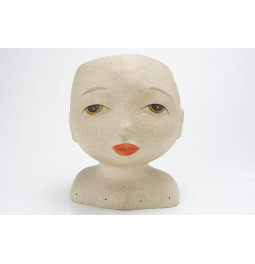 Decorative flower pot Avatar girl II, cream, 20x19x22cm