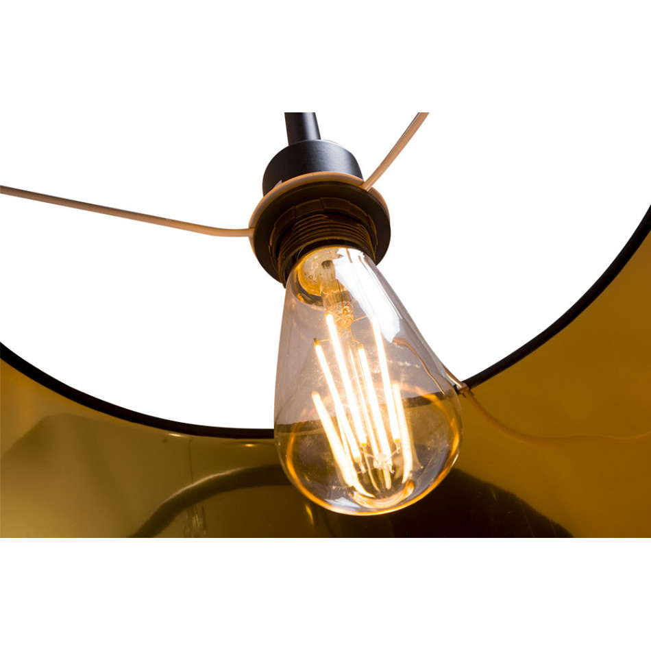 Floor lamp Trapo, black/gold, 50x35x1.65cm, E27, 60Wx1